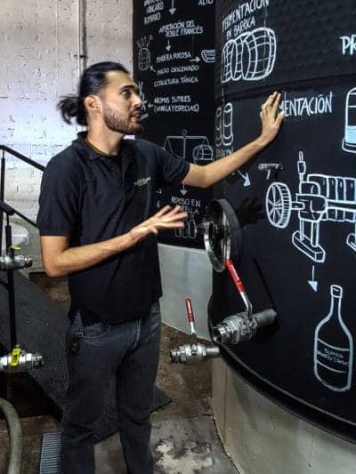 learning about wine at Santo Thomas ensenada mx
