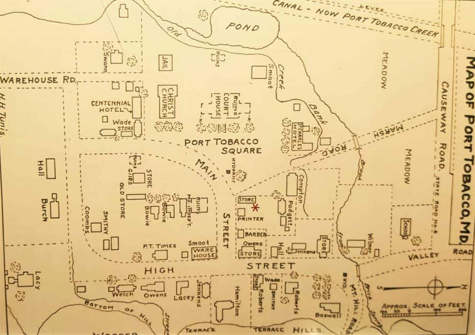 Map of Port Tobacco Circa 1892