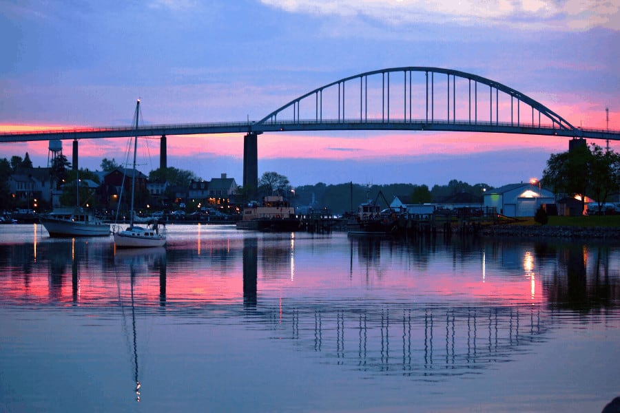 Saint Georges Bridge over the C and D Canal near Chesapeake City, MD