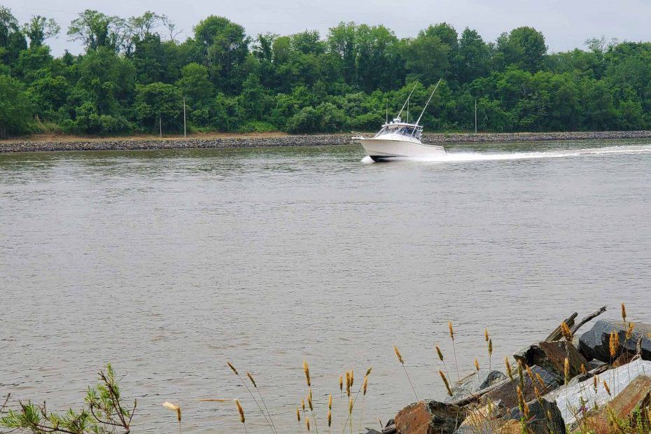 Yacht on the C and D Canal