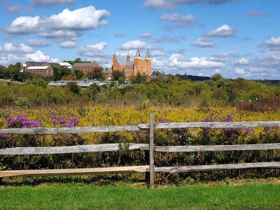 Archabbey Basilica from Winnie Palmer Nature Reserve, Latrobe PA