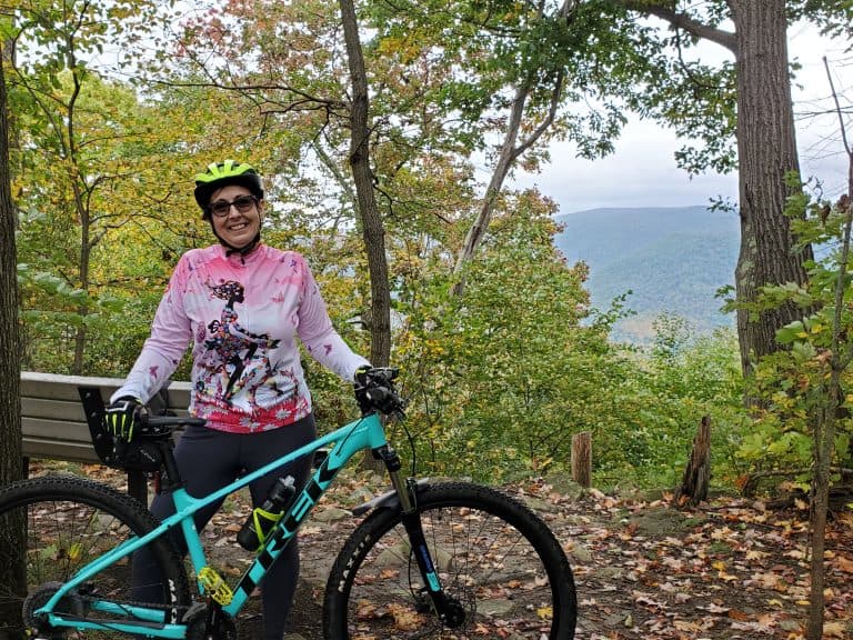 over 50 female mountain biker