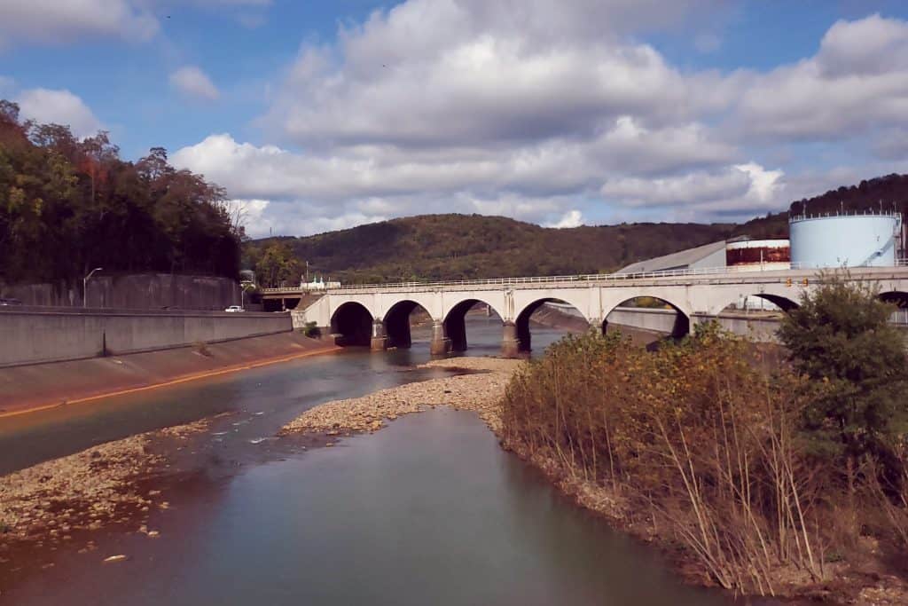 View of the Stone Bridge in Johnstown PA