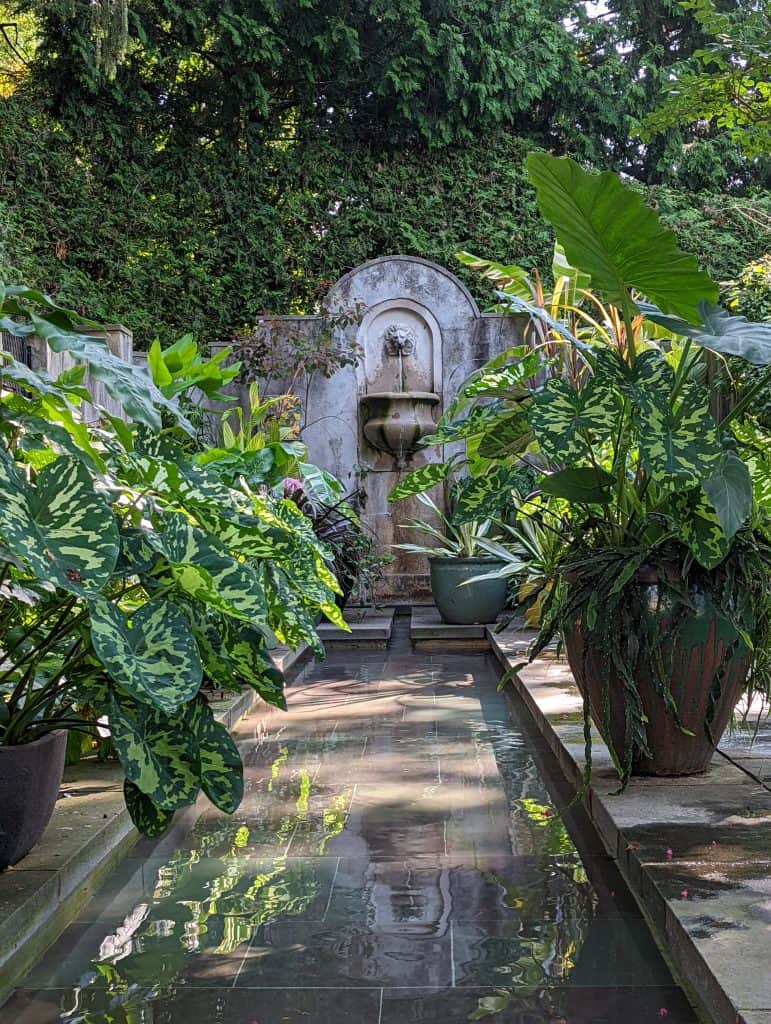 reflecting pool at Chanticleer a Philadelphia area garden in Wayne PA