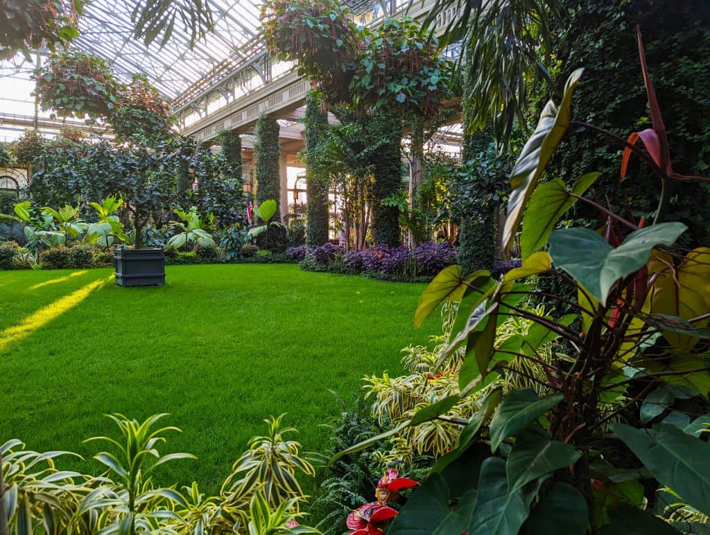 the conservatory at Longwood Gardens a Philadelphia area botanical garden