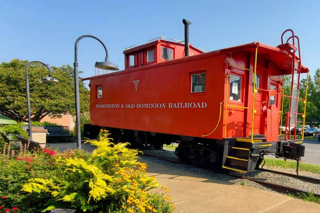Caboose along the W & OD Bike Path in Vienna VA