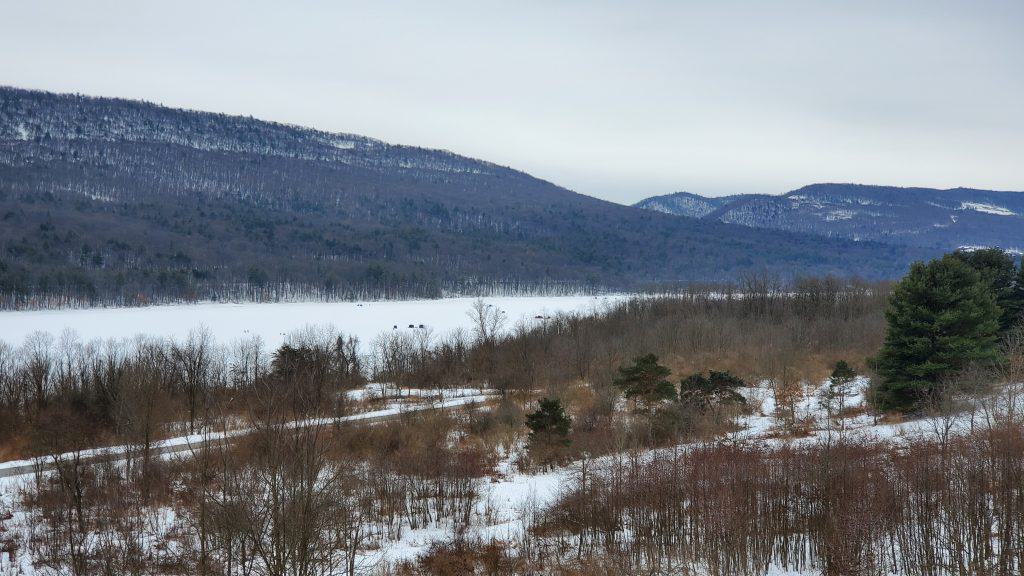 Snow covered Bald Eagle State Forest 