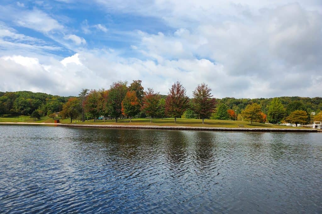 View of the beach from Raystown Lake