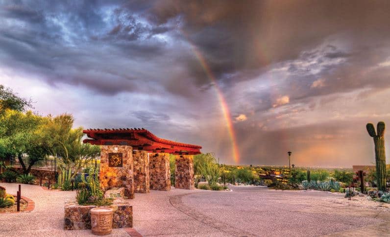 Rainbow over Hacienda Del Sol Guest Ranch Resort