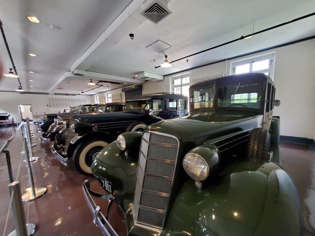 Antique luxury cars Inside the Chauffer's Garage at the Nemours Estate