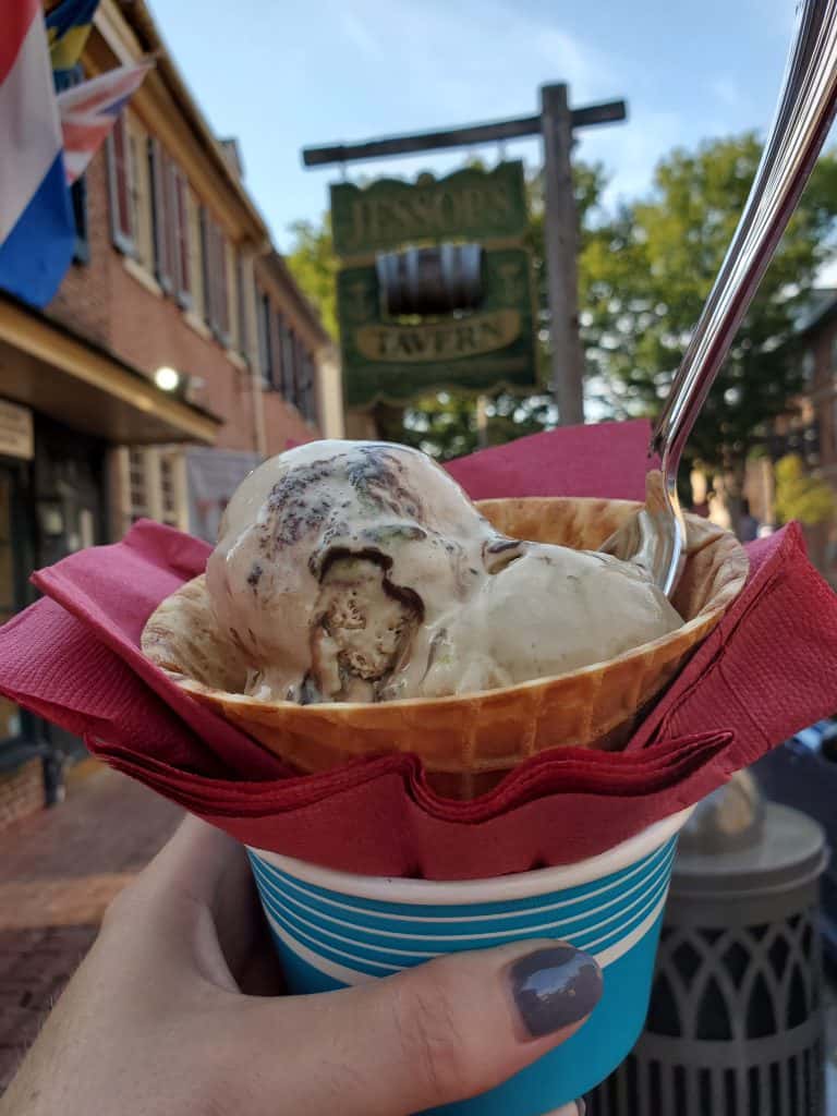 Ice cream from Jessop's Tavern, Old New Castle, Delaware