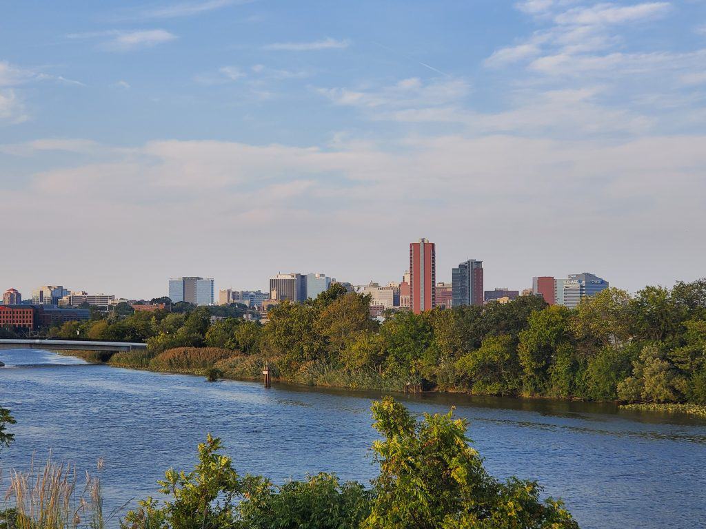 Wilmington skyline from across the river