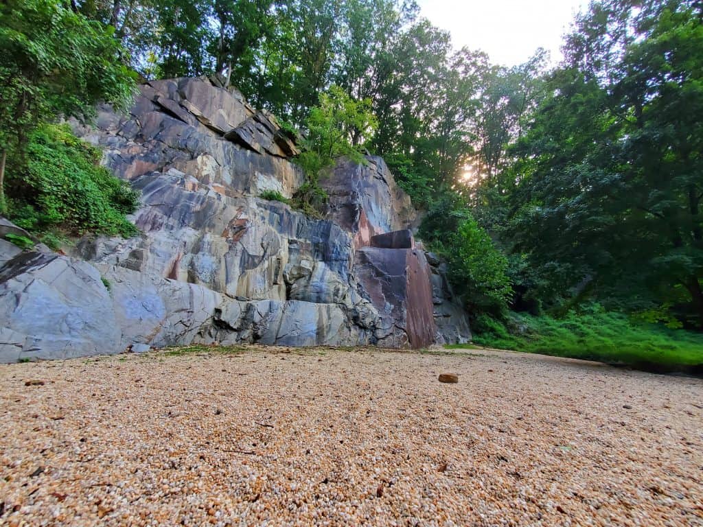 Blue Rock climbing wall at Alapocas Run State Park, Delaware