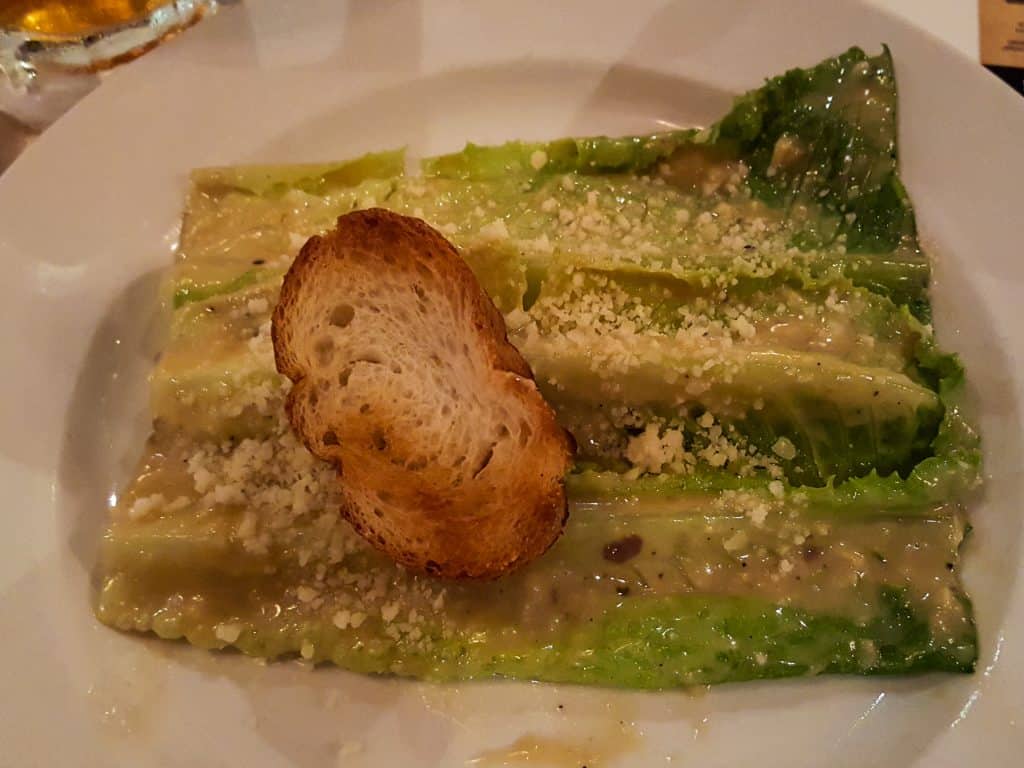 Fresh Cesaer salald at Caesar's in Tijuana