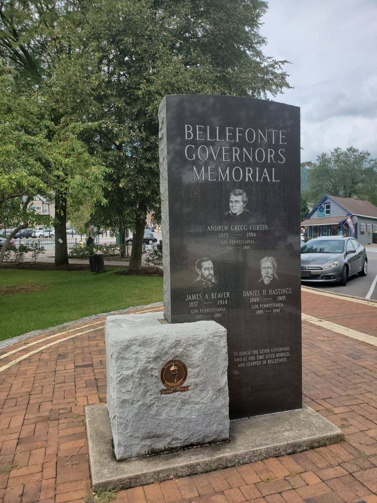 Bellefonte's Governors Memorial at Tallyrand Park