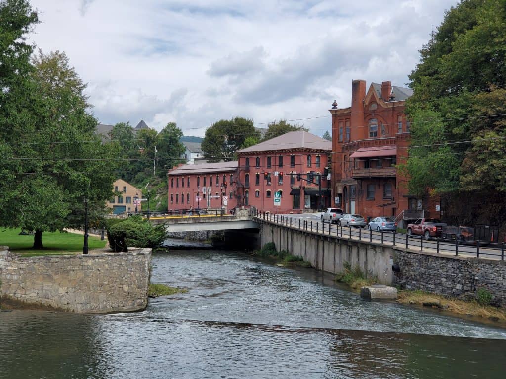 Bellefonte PA looking across Spring Creek
