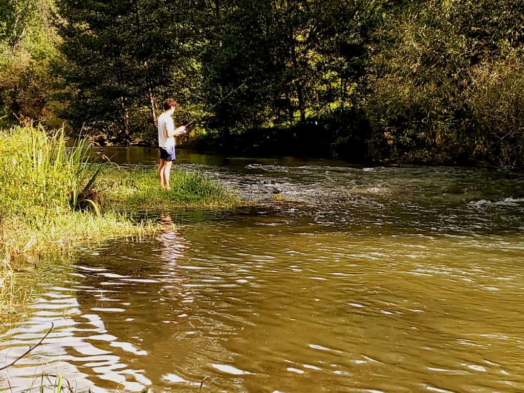 Fishing at Spring Creek