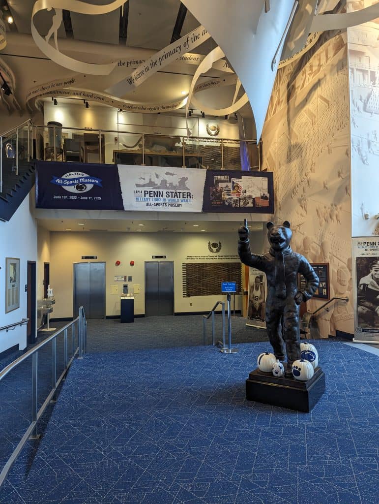 Lobby of the All Sports Museum at Penn State