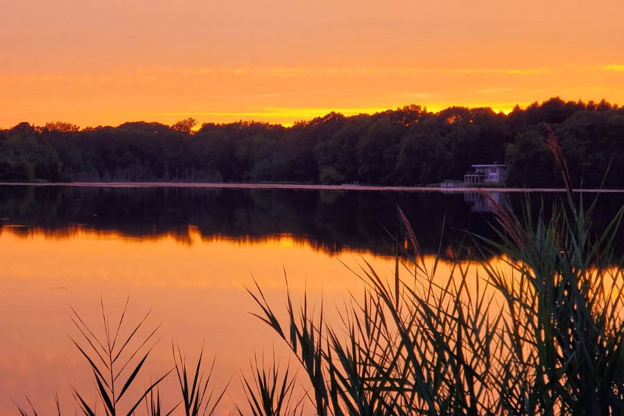 Mill Pond in Port Republic at sunset